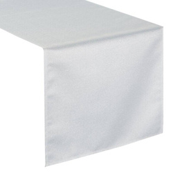 Bijeli nadstolnjak ukrašen sjajnim, nježnim uzorkom, otporan na mrlje 40x140 Edna