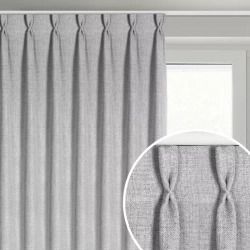 Zavjesa s lanenim tkanjem s melange efektom, 125x270 cm FLEX 1:1,5 - Jula