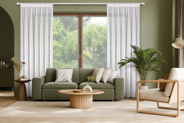 Bijela šifonska zavjesa 80x270 cm FLEX 1:1,5 - Ruby