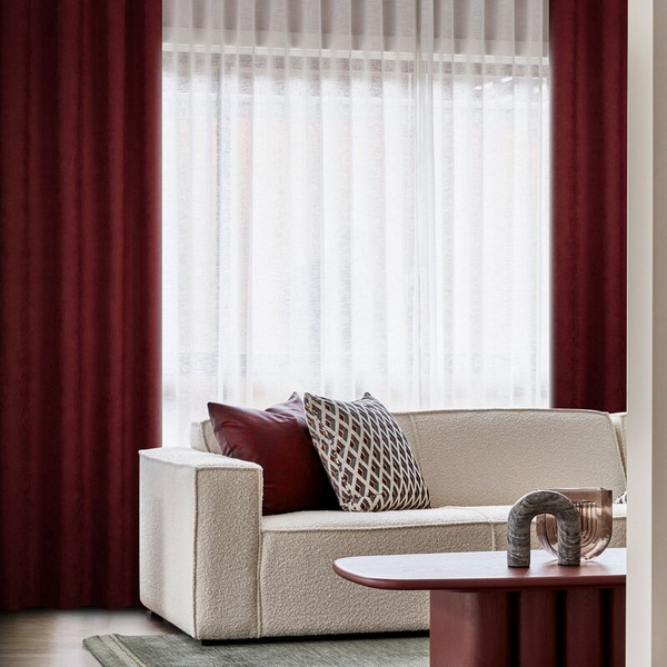 Bordo zavjesa s efektom brušene kože, 140x250- ADA