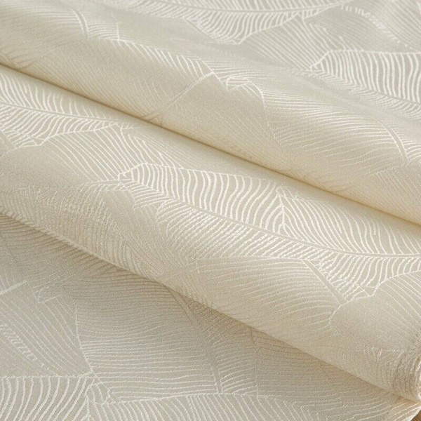 Krem stolnjak 85x85 sa jacquard uzorkom listova banane Isla 