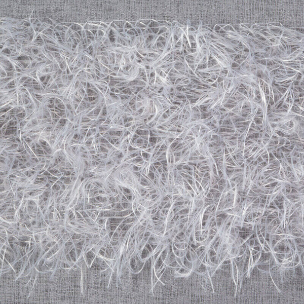 Zavjesa 140x250 od gaze ukrašena moher koncem MARGARET 2 