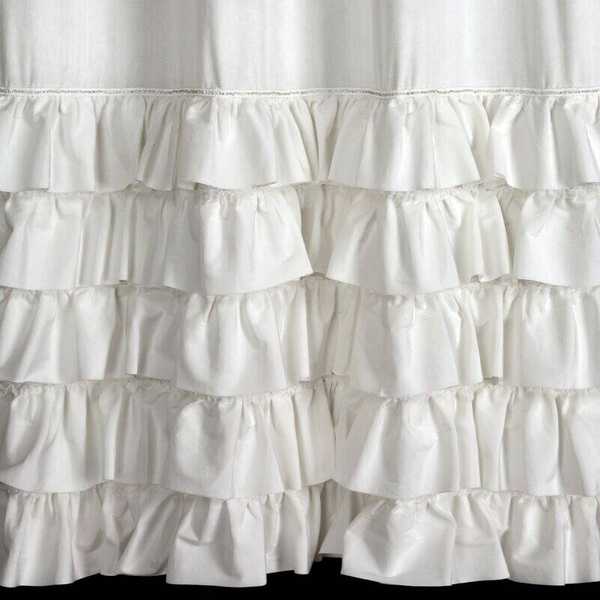 Gotova baršunasta zavjesa s volanima i ukrasnim kamenčićima Carli 140 x 250 cm