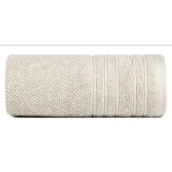 Ručnik s rubom od velura i sjajnim koncem 50x90 bez siva boja gramaže 500 g/m2 Glory 3