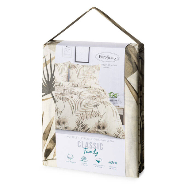 CLASSIC FAMILY set posteljine 220x200 od ranforce pamuka ukrašen cvjetnim printom Nina
