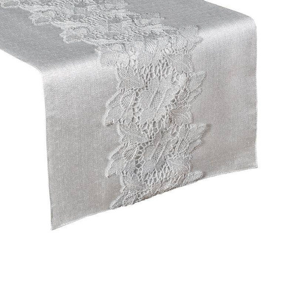 Trkač za stol prirodni stolnjak ukrašen remenom od čipke od gipura, savršen za proslave 35x180 Tami