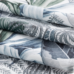 Baršunasti stolnjak 85x85 ukrašen printom egzotičnog lišća