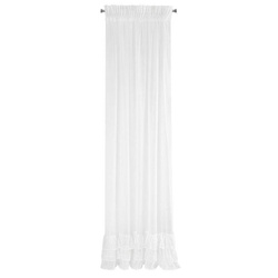 Gotova zavjesa bijela sa volanima na dnu 140x270 trakasta Ramona