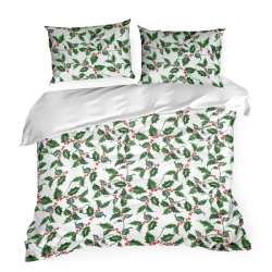 Božićna posteljina od mikrofibre s motivom božićne grane 140x200 TORI