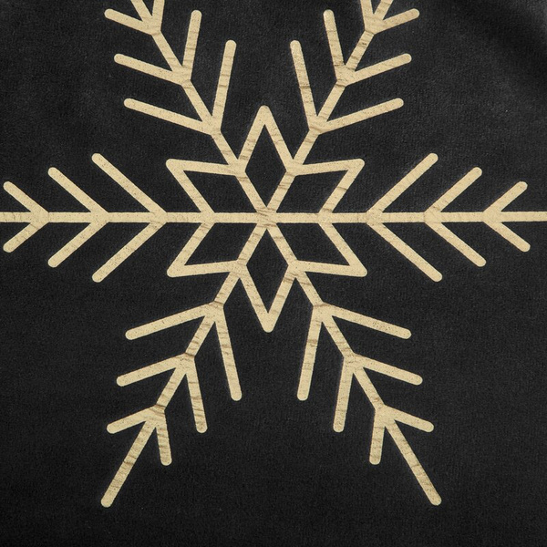 Božićni stolnjak 85x85 cm, baršunasta salveta ukrašena pahuljicama