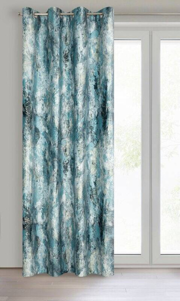 Baršunasta zavjesa sa srebrnim uzorkom, 140x250 cm - MALIA