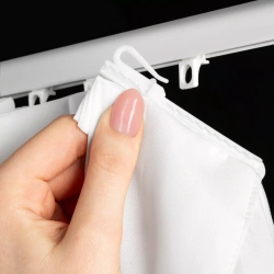 Bijela šifonska zavjesa 230x170 cm FLEX 1:1,5 - Ruby