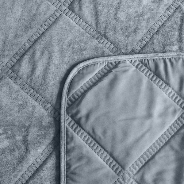 Baršunasti prekrivač za krevet 170x210 cm ukrašen prošivanjem Velvet  1