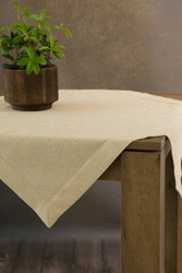 Stolnjak 85x85 s lanenim tkanjem i sjajnim koncem, završen dvostrukom trakom na rubovima BIANCA 1