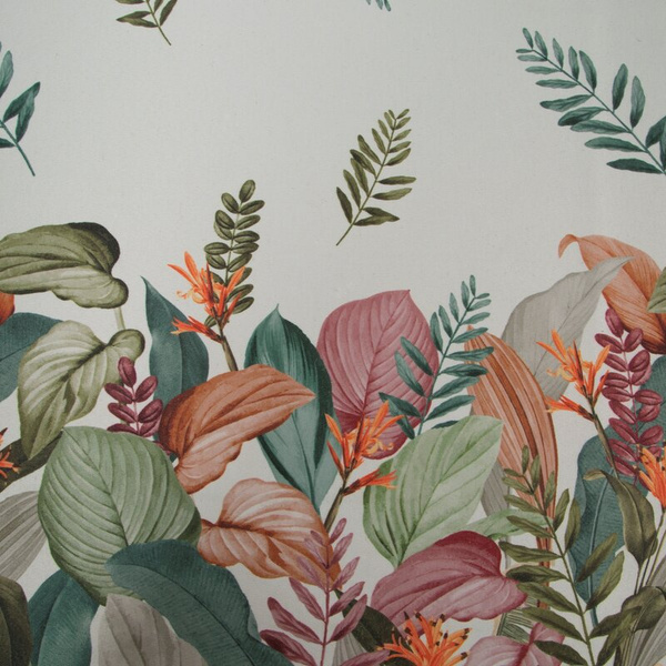 Stolnjak, salveta, 85x85  s otisnutim botaničkim motivom Ines 2 s dodatkom lana