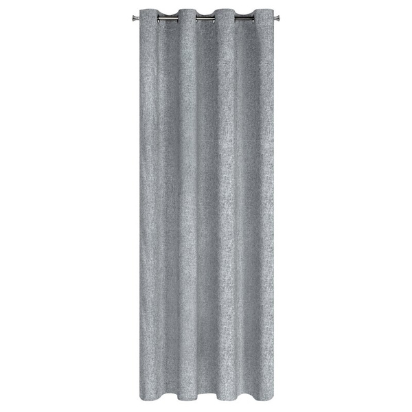 Zavjesa od mat tkanine s melange efektom, 140x250 cm, s ušicama - ADELINA