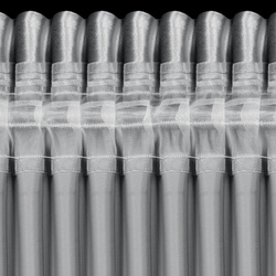 Srebrna zavjesa od sjajnog baršuna 140x270 cm traka - CAMERON