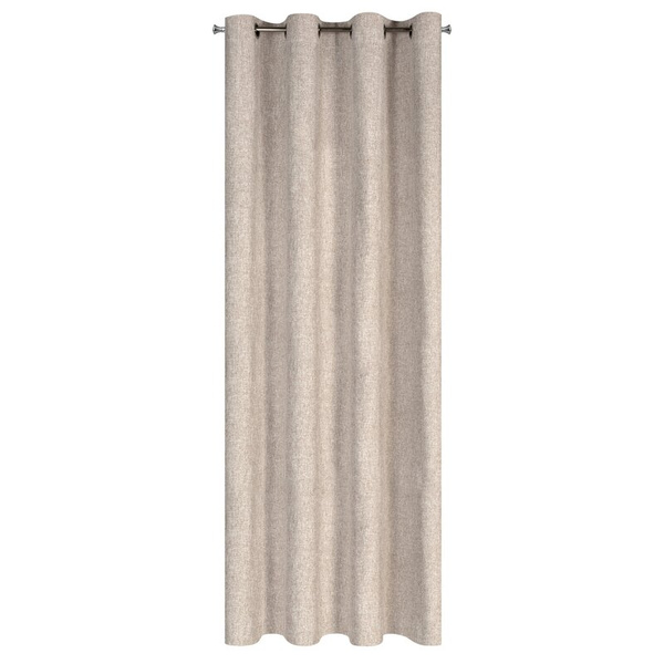 Zavjesa od mat tkanine s melange efektom, 140x250 cm, s ušicama - ADELINA