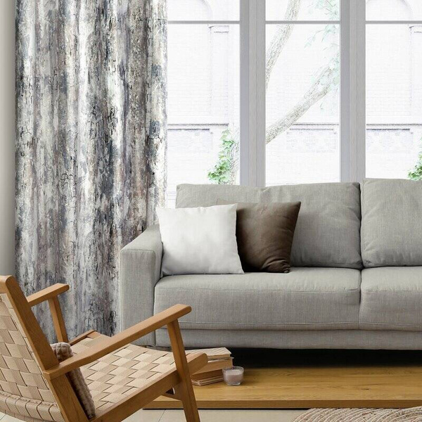 Baršunasta zavjesa sa srebrnim uzorkom, 140x250 cm - MALIA