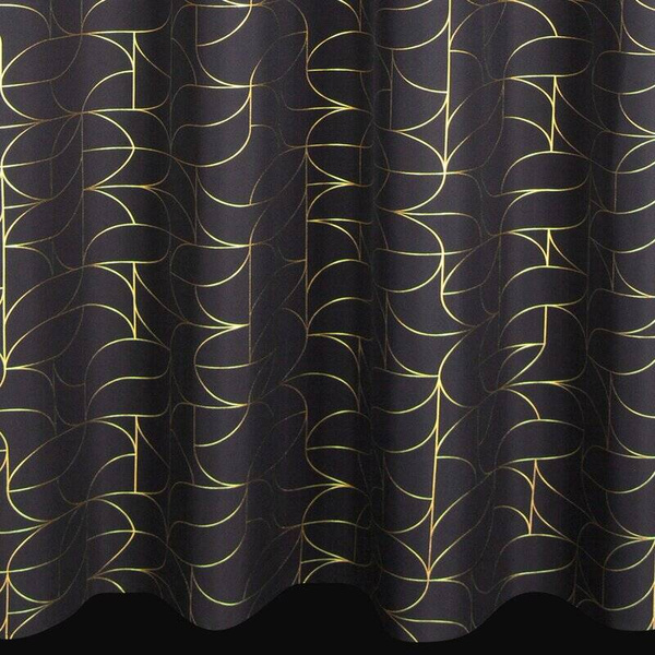 Zavjesa sa zlatnim geometrijskim printom 140x250 Evi