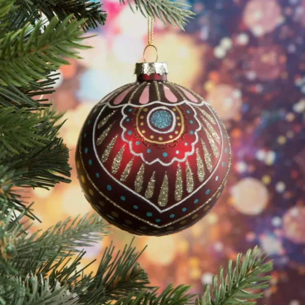 Staklena kugla za božićno drvce ∅ 8cm