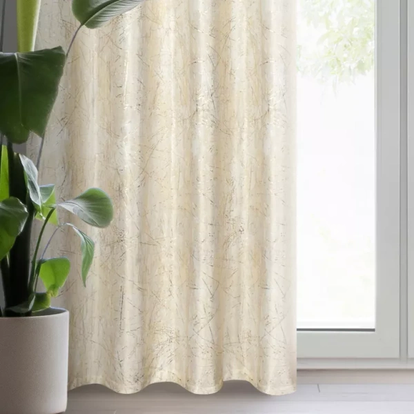 Baršunasta zavjesa sa zlatnim uzorkom, 140x250 cm - MALIA