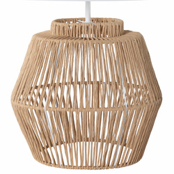 Lampa dekorativna bijela u boho stilu na bež podlozi koja imitira ratan Frida 35x60