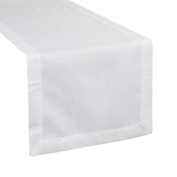 Bijeli nadstolnjak 40x140 s ukrasnim rubom 40x200 Stella 2