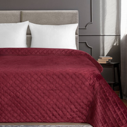 Baršunasti prekrivač za krevet 170x210 cm ukrašen vrućim prošivanjem u arabesknom uzorku - kolekcija AMAROSA