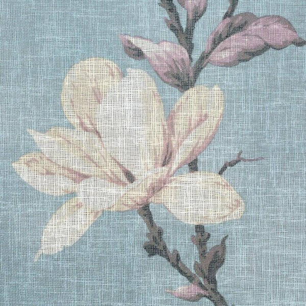 Zavjesa 140x250 od eko stila etamina s motivom magnolije, poluproziran Luna