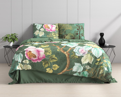 Pamučna posteljina 240x220 sa prekrasnim printom cvijeća, 100% pamuk