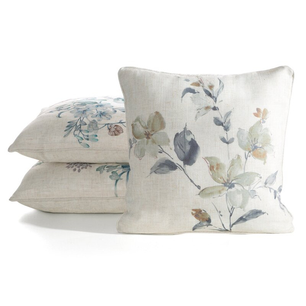 Dekorativna jastučnica 45x45 s lanenom strukturom i ukrasnim rubom LEN