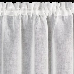 Bijelo zlatna kuhinjska zavjesa od gaze ukrašena božićnim zvijezdama, tunel 150x60 cm - XMAS