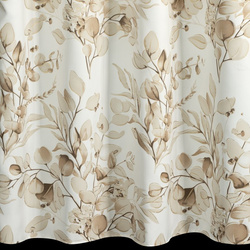 Bež i zlatna zavjesa za zamračivanje s cvjetnim printom i sjajnim detaljima, 140x250 cm - OLENI