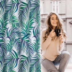 Baršunasta zavjesa 140x250 s printom palminog lišća Palms