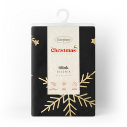 Božićni nadstolnjak za stol 40x140 cm, baršun ukrašen pahuljicama