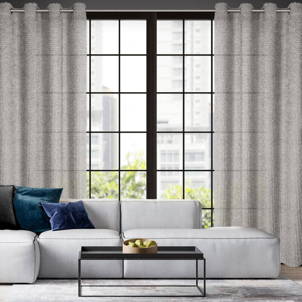 EVA MINGE gotova zavjesa 135x250 izrađena od šifona ukrašena moher koncem i suptilnim volanima TIFFANY 