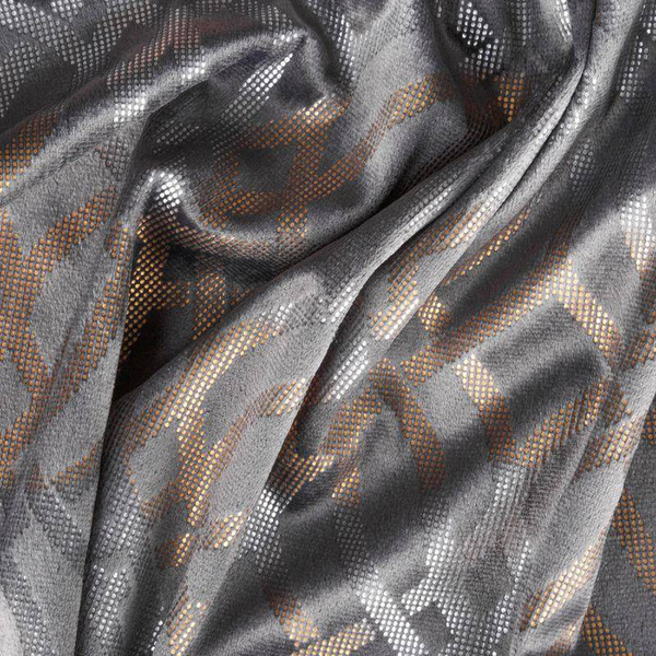 Zavjesa od baršuna sa osjenčanim srebrnim i zlatnim uzorkom u boho stilu 140x250 Areta