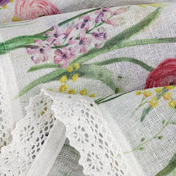 Zavjesa BELLA na traci 150x30 cm bijela