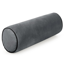 Ukrasni jastuk, valjak 15x45 od baršuna s kontrastnim rubom Gaja