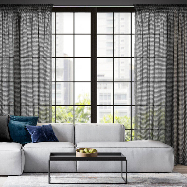 Zavjesa od šenil niti izrađena od šifonske tkanine 135x270 traka - REINA - Eva Minge Premium