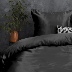 Elegantna crna posteljina od mikroperkal satena 140x220 Beuty Skin Care