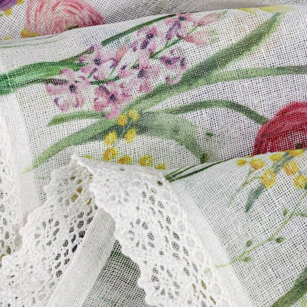 Zavjesa BELLA na traci 150x30 cm bijela