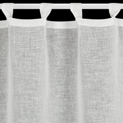 Božićna kuhinjska zavjesa, bijela i crvena, ukrašena printom božićne zvijezde, 150x90 cm, tregeri - XSMAS 3