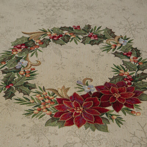 Tapiserijski nadstolnjak 50x110 cm ukrašen božićnim motivom