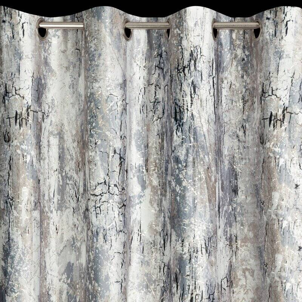 Baršunasta zavjesa sa srebrnim uzorkom, 140x250 cm - MALIA