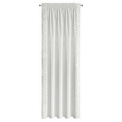 Ekskluzivna baršunasta zavjesa ukrašena 3D aplikacijom ruže 140x270 cm traka - ROSES Eva Minge