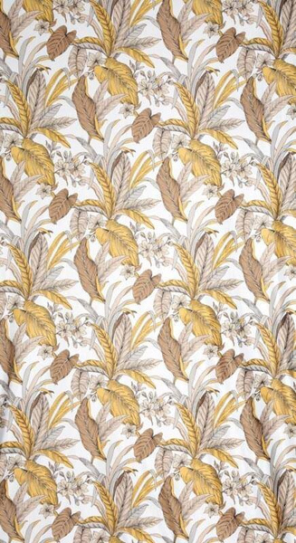 Zavjesa od mekanog baršuna s printom cvijeća i lišća 140x250 Bari