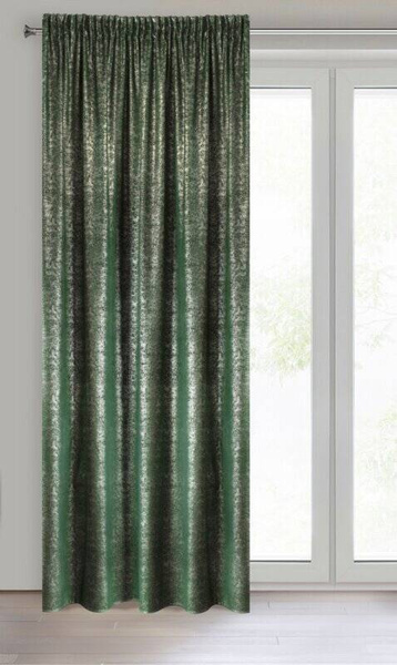 Zavjesa 140x270 na traci od mekog baršuna s nepravilnim srebrnim printom Cypr