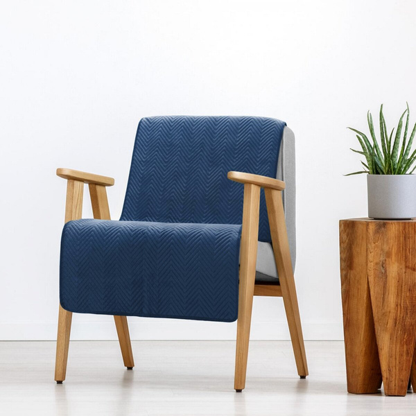 PREMIUM Prekrivač za fotelju 70x160 izrađen od mekog i mat baršuna, prošiven u uzorku riblje kosti metodom vrućeg prešanja Sofia